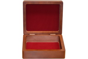 Walnut Engraved Case for Professional size Double 12 Dominoes